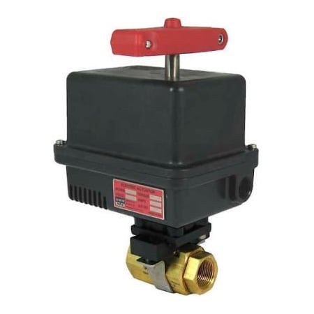 Gemini Valve Gemini Valve Brass Barstock Ball Valve W/600 Series 120AC Electric Actuator, 2" 2 86-1-RT-6-630-120AC-EMK-7-630